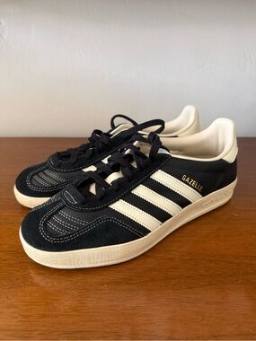 adidas Gazelle Sneakers in Black and Cream
